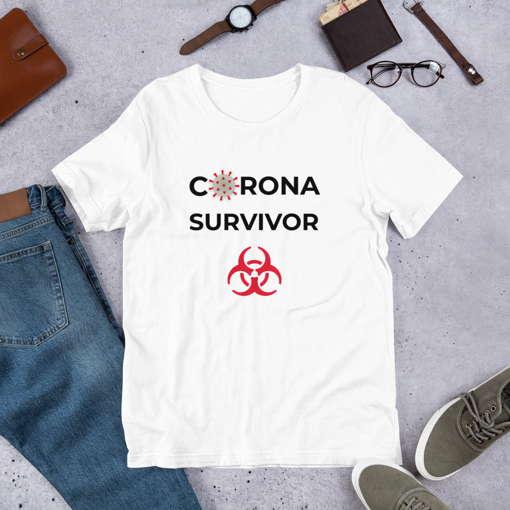 Corona / Covid-19 Virus Survivor- Short-Sleeve Unisex T-Shirt